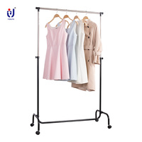 Portant à Vêtements Double Barre Réglable en Métal Acier Inoxydable, Tringle Standard pour Rangement de Vêtements, Chaussures et Sacs, Motif Carré