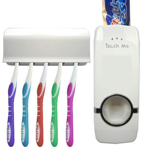 Dispensador automático de pasta de dientes sin perforaciones, soporte para cepillos de dientes, dispensador de pasta de dientes para baño, ¡el más vendido! - Product Image 3
