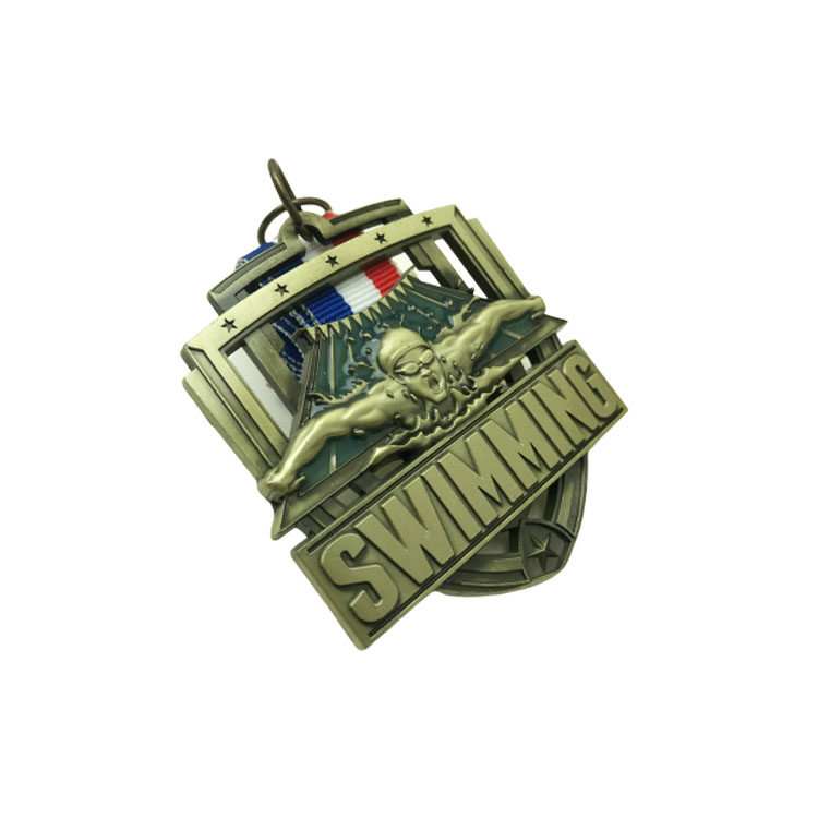 Медаль 3D из цинкового сплава для плавания, хорошо спроектированная под заказ