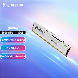 Mémoire <span class=keywords><strong>Kingston</strong></span> FURY Beast 32 Go <span class=keywords><strong>DDR5</strong></span> 6000 MHz, série Beast, modèle Hacker God White pour ordinateur de bureau, en stock - Product Image 2