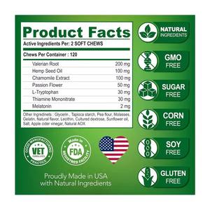 Suplemento Calmante para Mascotas OEM/ODM para <span class=keywords><strong>Perros</strong></span> y Gatos, Glucosamina y Vitaminas para el Apoyo Inmunológico, Alivia la Ansiedad, Tabletas Masticables Relajantes - Product Image 4