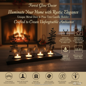 Portavelas Gliway, Regalo Romántico, Aromaterapia, Decoración para el Hogar, Luz Cálida, Base Estable, Fácil de Instalar, Ambiente Festivo Nocturno - Product Image 5