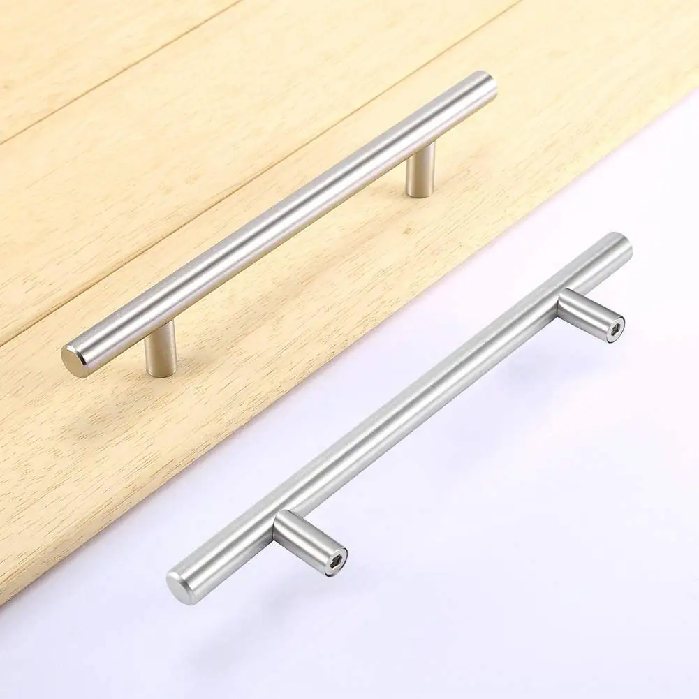 modern brush aluminum T shape door bedroom pulls furniture hardware accessories arched drawer kitchen cabinet handle