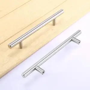 Cepillo moderno de aluminio en forma de T para puerta de dormitorio, tirador de muebles, accesorios de hardware, cajón arqueado, manija de armario de cocina