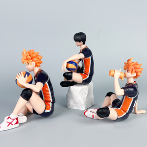 Figura de PVC del Anime Haikyu, Figura de <span class=keywords><strong>Hinata</strong></span> <span class=keywords><strong>Shoyo</strong></span> y Kageyama Tobio con Comida Instantánea, Adorno Decorativo para el Interior del Automóvil - Product Image 2