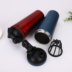750ml Sports Gym Shaker Bottle BPA Free Metal Material Protein Drinks Wholesale Shaker Bottle Travel Logo Design Botella de agua - Product Image 3