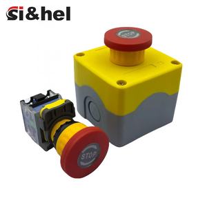 Si & hel 22mm nấm đầu dừng khẩn cấp <span class=keywords><strong>push</strong></span> <span class=keywords><strong>button</strong></span> <span class=keywords><strong>Box</strong></span> 10A kết hợp thiết bị nhà điều khiển SPST 1no1nc làm bằng nhựa - Product Image 1