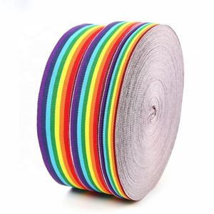 ริบบิ้นสีรุ้งหลากสี ทำจากเส้นใยโพลีเอสเตอร์ สำหรับห่อของขวัญงานแต่งงาน มีจำหน่ายในริบบิ้นผ้าธรรมดาสำหรับตกแต่ง - Product Image 5