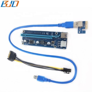การ์ดแปลงขยาย GPU รุ่น <span class=keywords><strong>Ver</strong></span> <span class=keywords><strong>009s</strong></span> ATX 6PIN PCI-E 1X เป็น 16X สำหรับการ์ดจอ พร้อมสายต่อ USB 3.0 ยาว 0.6 เมตร ขายส่งจากโรงงาน - Product Image 1