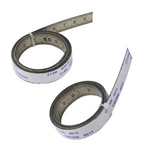 Regla de Acero Inoxidable JUSEN para Mitralesa, Cinta Métrica Autoadhesiva, Escala Métrica, Resistente al Óxido y al Desgaste - Product Image 1