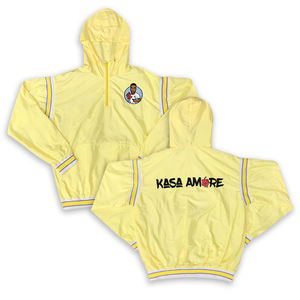 เสื้อกันลมมีซิปสำหรับผู้ชายเสื้อแจ็คเก็ตมีกระเป๋าปักโลโก้1/4 - Product Image 2