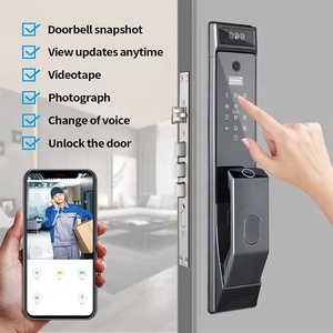 Nhà sản xuất có giá WiFI 3D nhận dạng khuôn mặt sinh trắc học thông minh khóa cửa với vân tay <span class=keywords><strong>RFID</strong></span> & máy ảnh cho cửa gỗ - Product Image 6