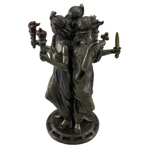 Resina de alta calidad de las estatuas de bronce terminar Triple forma Hécate diosa griega de la magia estatua coleccionable regalo Decoración