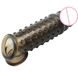 Wieder verwendbare G-Punkt Stimulator Kondome Ring Adult Sexspielzeug für Männer Penis Pump Dick Vergrößern Cover Sleeve - Product Image 1