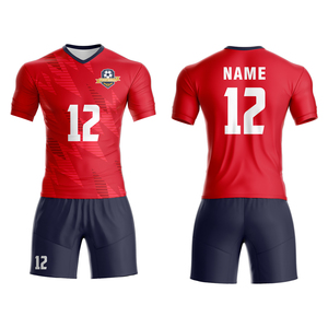 Unisex Sleeve Custom Fußball trikot Polyester Atmungsaktive Fußball uniform für Erwachsene - Product Image 2