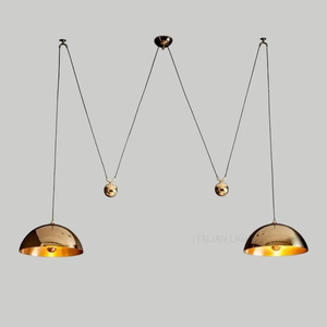 Lustre moderne de luxe en laiton de style mid-century, luminaire suspendu pour salle à manger, chambre à coucher, salon, décoration haut de gamme - Product Image 2