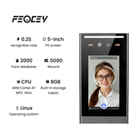 Système de contrôle d'accès biométrique multifonctionnel Feocey FCV5002 avec reconnaissance faciale IA et certification CE/FCC