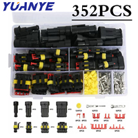Kit de connecteurs électriques étanches 352 pièces, 1 à 4 broches, IP68 12A pour camions, voitures, quads et bornes de câblage