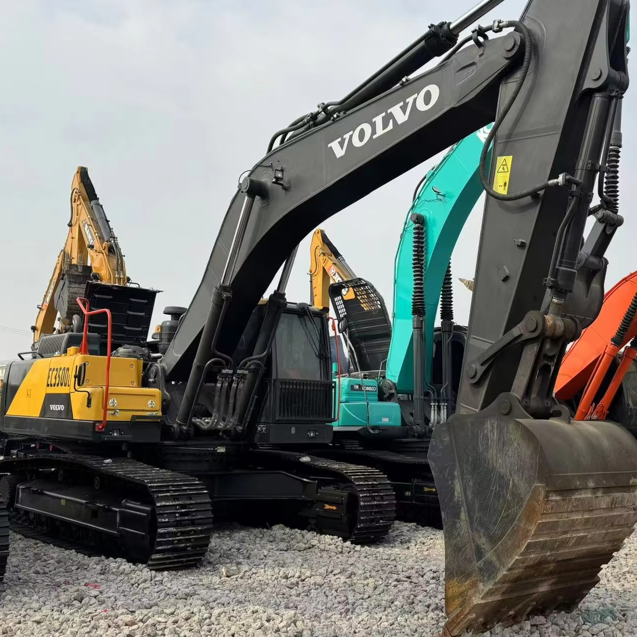 Korea, б/у Volvo EC350DL экскаватор 35 тонн тяжелый Volvo Подержанный большой экскаватор EC350dl 350DL 350D оборудование для строительства