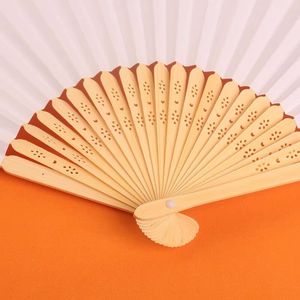 Abanico Plegable Portátil de Bambú Tallado de 7 Pulgadas, Papel Blanco para Pintar a Mano, Manualidades DIY para Arte y Decoración - Product Image 3