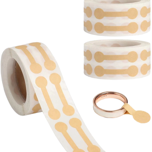 Best-Seller Kraft Paper Adhesive Stickers for Jewelry Accessories 500pcs/Roll Customizable <b>Ring</b> Necklace Earrings <b>Watch</b> Eyewear - Product Image 4
