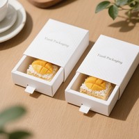 Boîte en carton pour gâteau mousse aux fruits, impression numérique, type tiroir, pour Tiramisu, biscuits, desserts, avec logo – Vente en gros