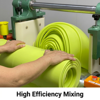 Mélangeur de caoutchouc à deux rouleaux électrique certifié CE pour laboratoire, petite machine de compoudage et de laminage de caoutchouc silicone de type ouvert