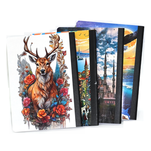 Quaderno Componibile A5 Turco all'Ingrosso con Copertina Morbida, Motivo Aquila Cervo Paesaggio Urbano, Pagine Interne a Righe, Regalo da Viaggio, per Ufficio, Confezione Multipla - Product Image 5