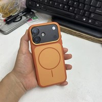 Coque de téléphone magnétique personnalisée avec dos mat givré pour iPhone 15 16 17 18 Pro Max, coque hybride magnétique mate, protection de l'appareil photo