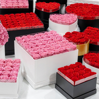 Cadeau Saint Valentin Fleurs Préservées Avec Boîte Cadeau Rose Éternelle Décoration De Mariage Fête Des Mères