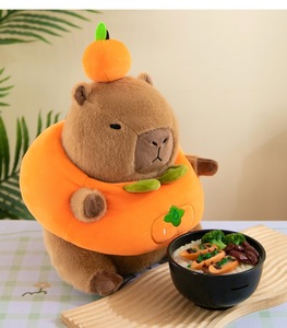 Peluche de Capibara Adorable y de Moda, Relleno de Algodón PP Súper Suave, Amuleto de la Suerte, Regalo de Cumpleaños para Niños, Venta al por Mayor - Product Image 4