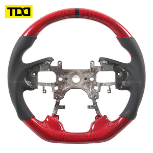 Volant en fibre de carbone véritable TDD compatible avec Honda Accord 9ème génération, volant 2014 à 2017 - Product Image 3