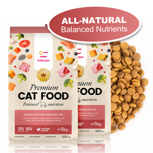Maßgeschneidertes OEM ODM Hypoallergenes Trockenfutter für Katzen Leicht Verdauliche Zutaten Hoher Proteingehalt Frisches Fleisch Großhandel Haustier-Katzenfutter - Product Image 1