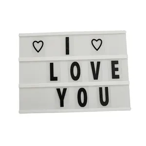 Cinema Style Led Home Decor Large Light Box With Letters And Characters Battery Or Usb Powered Wall Mounted Or Tabletop