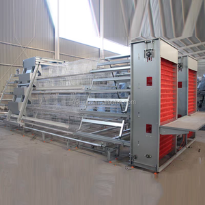 Cage à poules pondeuses automatique de type A H, 3 niveaux, 4 étages, galvanisée, pour 10 000 à 20 000 poules, cages en batterie pour poules pondeuses - Product Image 5