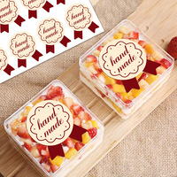 Auf Lager Großhandel Medaillenförmige Beschichtete Papieretiketten Farbig Bedruckte Anpassbare Backaufkleber Handgemachte Kuchen-Dessert-Verpackungsetiketten