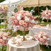 Bouquet de roses artificielles en soie Oler Wholesale pour la décoration de table de banquet de mariage