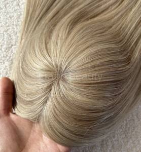 Peluca de pelo para mujer europea cubre fábrica al por mayor accesorios para el cabello de encaje de base única diseño correcto pinza de pelo estilo tupé - Product Image 2