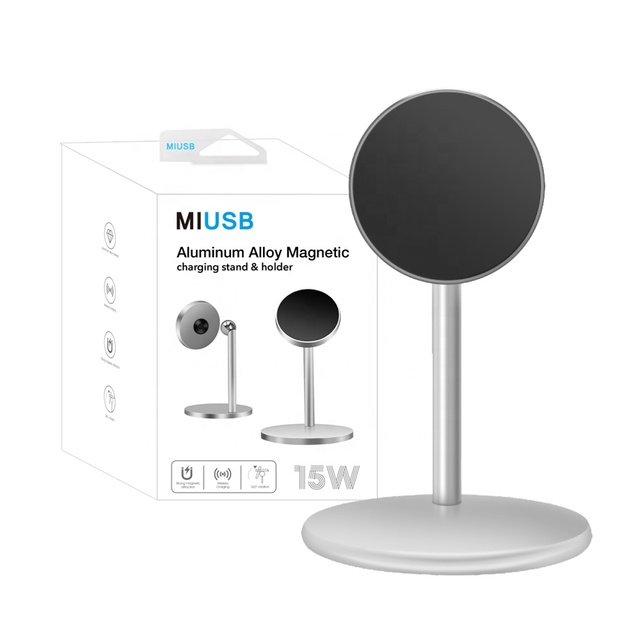 2 in 1 Free Rotation Wireless Charging Stand 15W Magnetic Charger Station for Phone 16