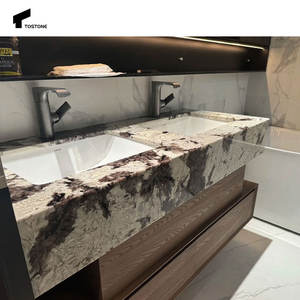 Tostone Moderne Naturel <span class=keywords><strong>Pandora</strong></span> Rectangle Marbre Pierre Évier Mural pour Conception Personnalisée Maison Villa Hôtel Décoration - Product Image 2