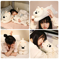 Jouets en peluche personnalisés OEM : Poupées en peluche de haute qualité personnalisées selon vos images, coussin long rayé, cadeau de vacances