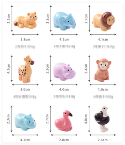 <span class=keywords><strong>3D</strong></span> động vật hoang dã Kid đồ chơi đà điểu WARTHOG hổ Flamingo gấu beo beo voi hươu cao cổ sư tử hà mã tê giác khỉ nhựa figurine - Product Image 2