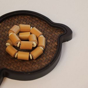 Bamboo Woven Tea Tray Herringbone Pattern Handmade Serving Tray For Tea Set Residential Use - Product Image 4