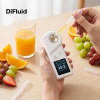 DiFluid Portable Digital Refractometer Brix Sugar Tester 0-65% Concentration Meter with ATC for Specialty Coffee Roasters