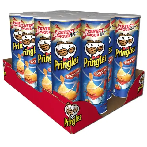 Preço de fábrica direto Pringles 110g Enlatado Puffed Food Snack Batata Chips Exótico Snack Batata Chip