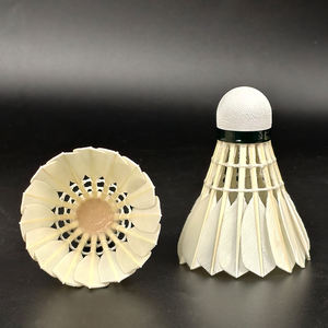 Volano da badminton professionale DunRun DR-11 con piume di oca sbiancate, 2 strati di sughero, volo duraturo per giocatori di club - Product Image 3