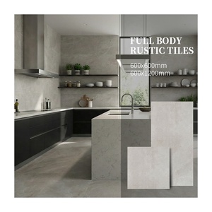 Piastrella in Gres Porcellanato Effetto Pietra Grigia, 600x1200 Finitura Opaca per Pavimenti e Pareti di Cucine Moderne - Product Image 1