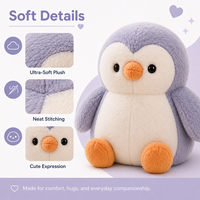 Peluche interactive intelligente IA en forme de pingouin, rembourrage en coton PP ultra-doux, robot éducatif racontant des histoires pour enfants, OEM/ODM