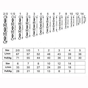 Connecteur d'émerillons roulants à trois joints à grande vitesse pour la pêche à la <span class=keywords><strong>carpe</strong></span> de lac et les accessoires d'outils en eau salée - Product Image 6