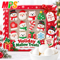Bonbons de guimauve en forme de bonhomme de neige personnalisés OEM en boîte cadeau